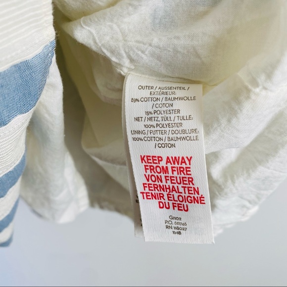 Mini Boden Textured Stripe Ruffle Dress - Picture 10 of 10